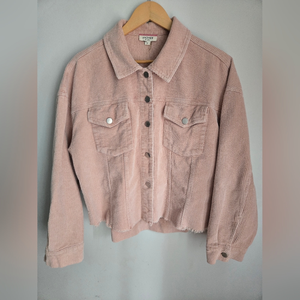 ANDRÉE By UNIT Light Dusty Pink Corduroy  100% Cotton Jacket